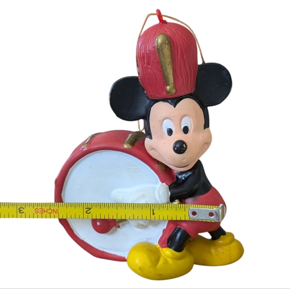 Vintage Mickey Mouse Drummer Ornament Walt Disney Christmas 1990s Hallmark - Picture 10 of 10